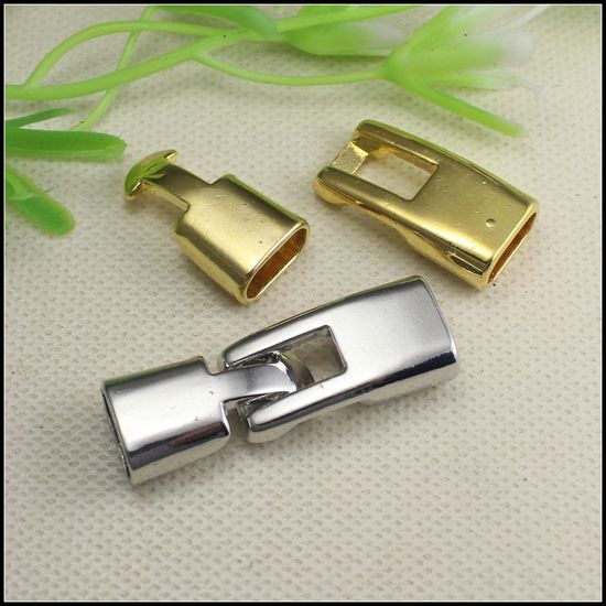 Gold Antik Silber Ton CLASP Endkappe Verschluss für 4.5x9.5mm Leder CORD Schmuck Erkenntnisse
