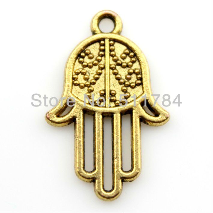 

100pcs/lot 4 colors 24*15mm hamsa hand charms