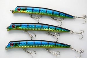 12pcs Fishing Lures Crankbait Popper Hooks Baits 27.2g/17.6cm