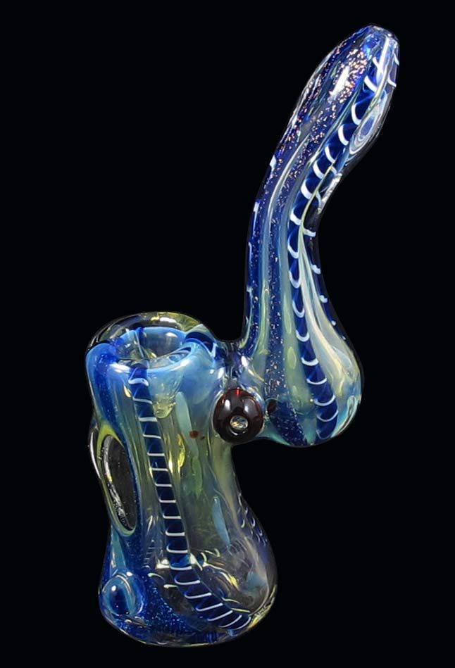 6.5 Inch Glass Dichroic Bubbler Water Smoking Pipe Color Bong Heavy
