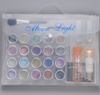 Hele 20 pc's glitter tattoo kit powderbrushes lijm stencils voor tijdelijke tattoo body painting kit2695466