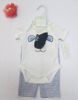 Kortärmad 3 st Set Infant Rompers Pant Socks Pyjamas Toddler Romper 12 Sets / Lot