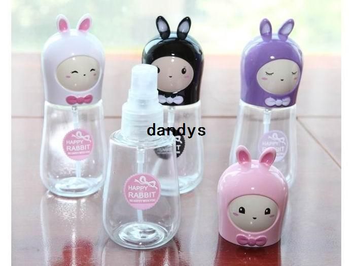 55ml Cute Rabbit Mini Plastic Transparent Small Empty Spray Bottle For