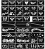 500 feuilles de conceptions mixtes pochoirs de modèle de tatouage pour la peinture d'art corporel kits de tatouage aux paillettes5762238