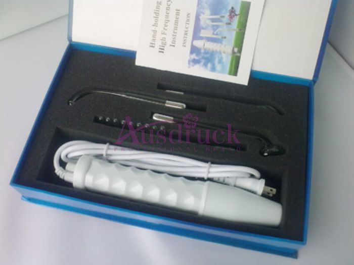 Nieuwe draagbare violet sinaasappel ray hoge frequentie huid infrarood therapie schoonheid gezicht opheffing smoothing tool verstevigende acne behandelingsapparaat HF4 kit