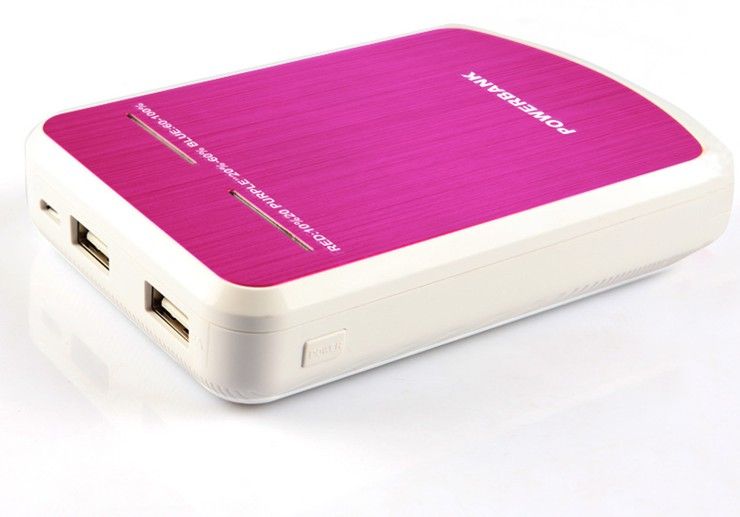 18650 Dual USB 12000MAH Powerbank Ultrathin Power Bank för mobiltelefon Tablet PC Externt batteri