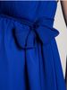 Nuovo abito da damigella d'onore di maternità in chiffon senza spalline blu reale guaina / colonna