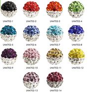 10 MM DIY Kil Kristal Boncuk Açacağı Rhinestone Disco Balls Boncuk Fit Kolye Bilezik renk Için u seçin