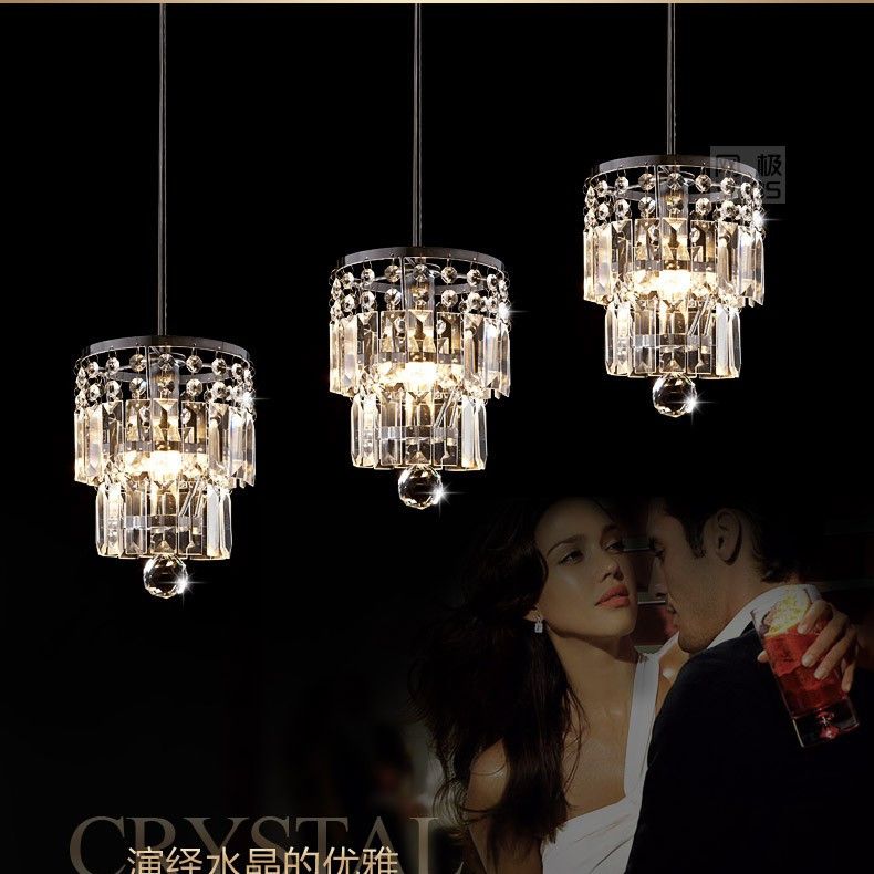 Modern Crystal Chandelier Pendant Light Stair Hanging Modern Crystal Chandelier Pendant Light Stair Hanging Restaurant Lamp Fashion Bar Lighting Wrought Iron