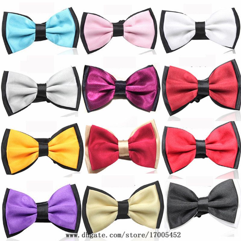 Fashion Brand Bow Tie Polyester Silk Butterfly Adjustable Wedding ...