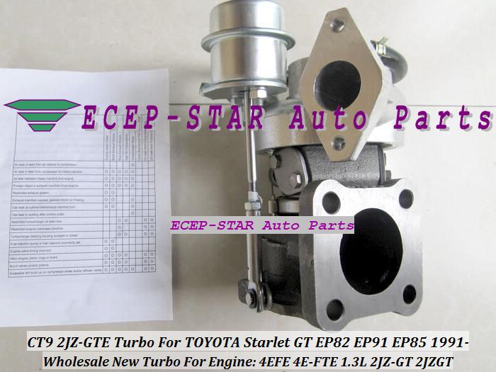 CT9 4EFTE Turbo Turbocharger for TOYOTA starlet EP82 EP91 EP85 1.3L 1991- 4EFE Engine 2JZGTE 2JZ-GT 2JZ-GTE