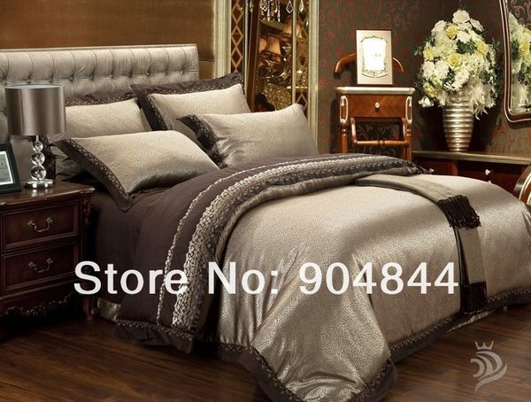 Gold Noble Silk King Size Bedding Set New Arrival Comforter