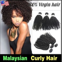 Wholesale - - Factory Price!!! mix length 12"-28" Malaysian virgin hair kinky curly wave unprocessed extension 50g/pcs 1B# natural Colour