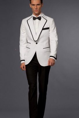 black and white formal suit