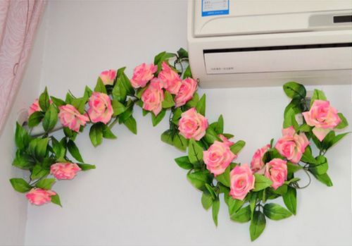 Novas decorações de casamento de casamento videira de videira de rosa de rosa rosas flor de seda ph1