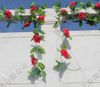 Novas decorações de casamento de casamento videira de videira de rosa de rosa rosas flor de seda ph1