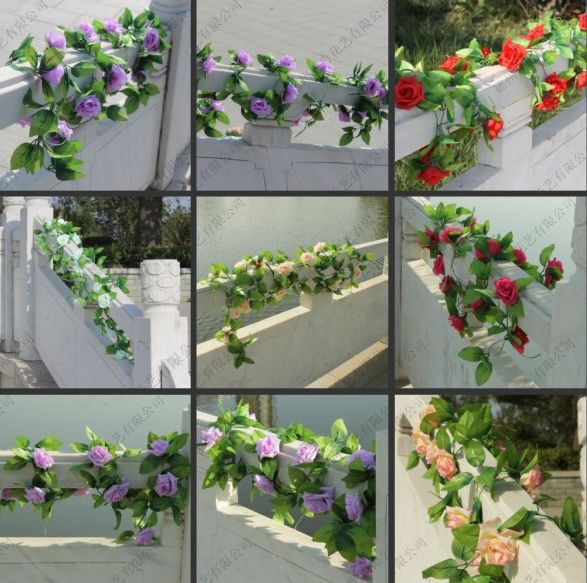 Bruiloft decoraties bloem wijnstok kunstmatige roos simulatie rozen zijde bloem
