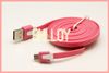 Nuevo colorido V8 Cable plano micro USB Cable cargador de fideos 1M para HTC M7 Samsung S4 N7100 Sony L36h DHL GRATIS 200PCS UP
