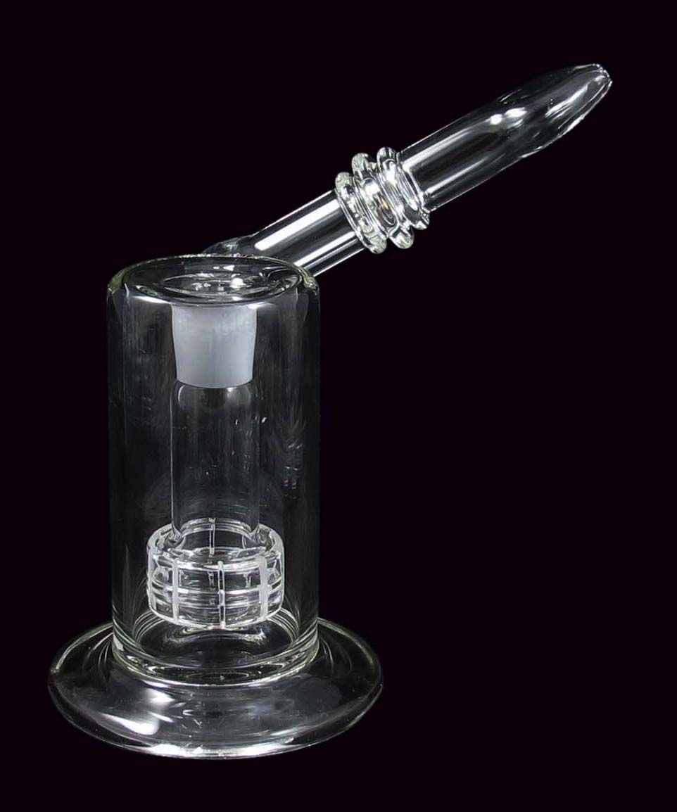 D020 W Bubbler Glass Water Percolator Smoking Pipe Two Functions From