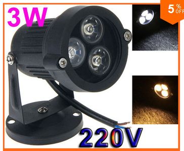 Big Discount IP67 220V 3W White/Warm White LED Lawn Light Garden Lamp Outdoor Spotlight Bulb Free Shipping