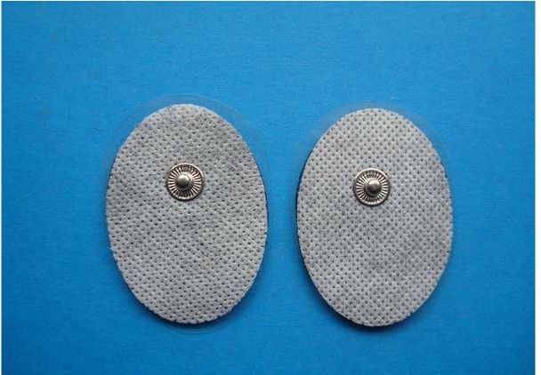 Mini elettrodo a scatto Tens bianco in tessuto non tessuto per massaggio del corpo Unità Tens Macchina per agopuntura / EMS. 4 * 3 cm gratuiti tramite DHL