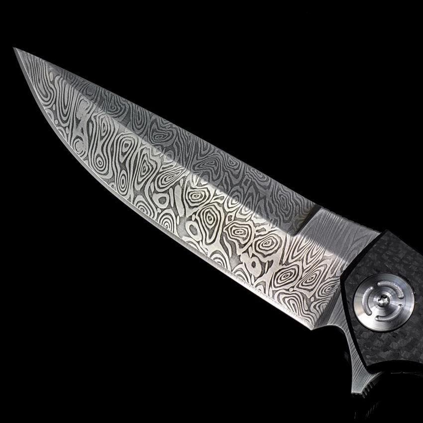 ADAI ZT0999 Tactical Flipper Knives Damascus Blade Steel Titanium