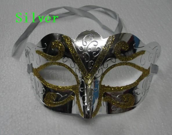 masque peint en poudre en or Halloween Masquerade Masques Mardi Gras Venetian Dance Party Face The Mask Coor Color 8971326