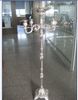 Candelabro unico Candelabro da matrimonio alto 103 cm Portacandele a 5 bracci Portacandele placcato argento con ciotola di fiori