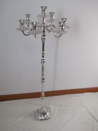 Tallest candelabra for weddings 105cm height 7-arms candle holder, silver plate finish candle stick wedding candelabrum