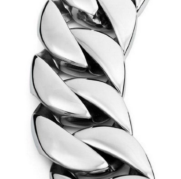 180g Énorme 316L Courbe en acier inoxydable Bracelet Bracelet Bracelet Bijoux lourds 26 mm 21 5cm Silver291r