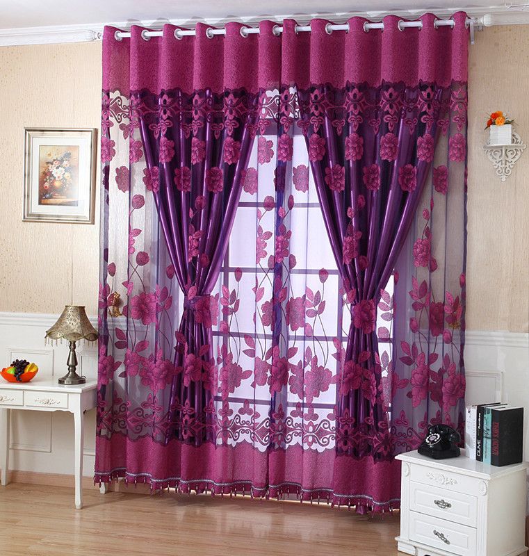 2017 Quality Fashion Luxury Curtain For Living Room Tulle + 100% ...