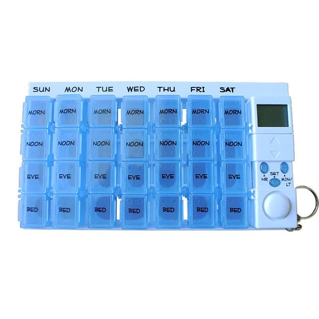 2019 Digital Pill Box Timer 7 Days Medicine Case Box Timer Reminder One