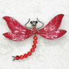 Hurtownie Kryształ Rhinestone Enameling Dragonfly Pin Brooch Biżuteria Prezent C395