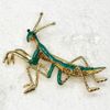Whole Crystal Rhinestone Enameling Mantis Insect Brooch Fashion clothing Pin Fashion jewelry gift C7354789247