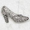 12pcs/lot Wholesale Crystal Rhinestone brooch woman's High-heeled Shoes Brooches Fashion Costume Pin Brooch Wedding party jewelry gift C137