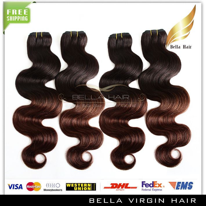 New Star Ombre Hair Extension Peruvian Human Hair Body Wave Wavy 2 Tone Ombre Weaves Queen HairProducts Dip Dye T#1B/#OmbreHair