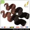 Nowa gwiazda Ombre Hair Extension Peruwiańskie Ludzkie Włosy Ciało Fala Falista 2 Tone Ombre Weaves Queen Hairproducts Dip Dye T # 1B / # 4 Kolor Ombrehair