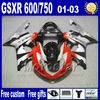 ABS-Kunststoff-Verkleidungsset für Suzuki GSXR 600 750 K1 20012003 GSXR 600 750 01 02 03 gelb-schwarzes Verkleidungsset UY46