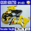 7gifts أجزاء دراجة نارية لسوزوكي k1 fairings 2001-2003 GSX-R600 GSX-R750 01 02 03 GSXR600 / 750 ABS Fairing Kit الفضة الأسود UY74 + مقعد Cowl