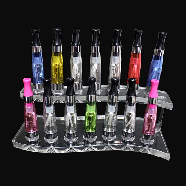 Acrylic e cig display frame showcase clear exhibit shelves standing show stand holder rack for clearomizer ego battery DHL