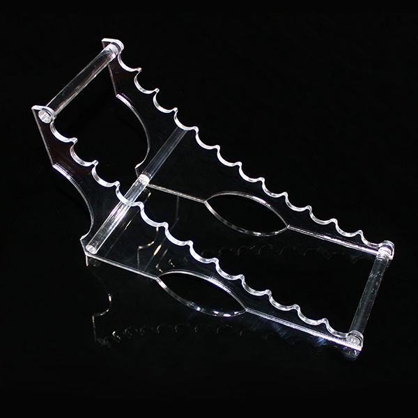 Akryl E Cig Display Frame Showcase Clear utställningshyllor Stand Show Stand Holder Rack för Clearomizer Ego Battery DHL