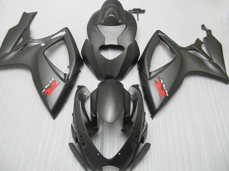 7 hediyeler Mat Siyah Suzuki GSXR600 Fairings GSXR 600 750 2006 2007 06 07 Yüksek Kalite gsxr600 gsxr750 sıkıştırma kalıplama