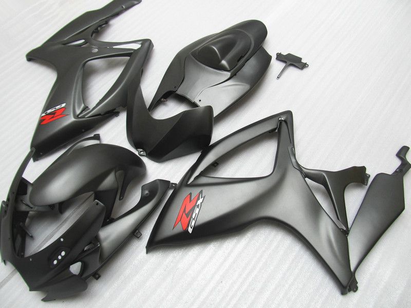 7 подарков матовый черный Suzuki GSXR600 обтекатели GSXR 600 750 2006 2007 06 07 высокое качество GSXR600 gsxr750 прессование