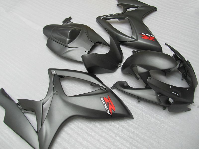 7 gifts Matte Black Suzuki GSXR600 Fairings GSXR 600 750 2006 2007 06 07 High Quality gsxr600 gsxr750 compression molding