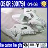 7gifts motorcycle parts for SUZUKI K1 fairings 2001-2003 GSX-R600 GSX-R750 01 02 03 GSXR600/750 ABS fairing kit silver black Uy74+Seat Cowl