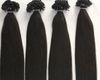 Wholesale - 300s Italian keratin remy indian human hair flat tip hair extensions 1B# natural black 100g/piece 1g/s