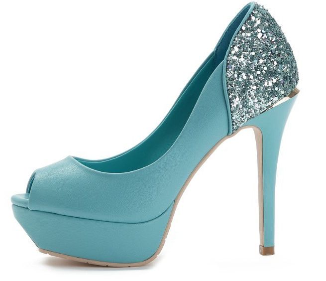 Amazing Wedding Shoes Bridal Shoes Glitter Patent PU Big Size Super ...