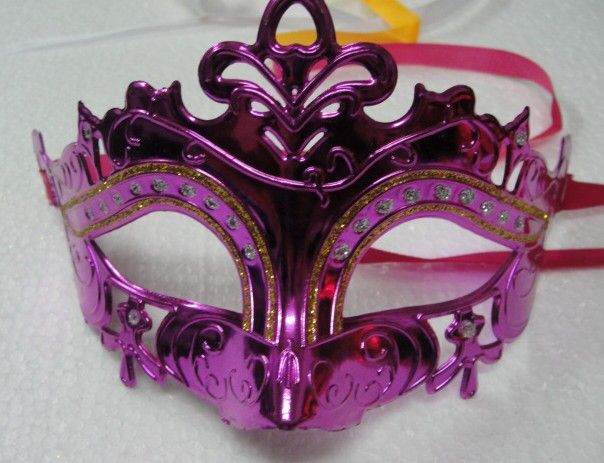 Maschera da uomo donna Maschere da travestimento di Halloween Mardi Gras Festa da ballo veneziana Maschera placcata oro brillante i