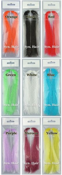 2019 9 Packs Synthetic Hair Super Hair Fly Tying Jig Lure