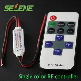 2PCS Mini RF LED Controller Single Color With Wireless Remote Control Mini Dimmer for 5050 / 3528 Led Strip Lights 5-24V